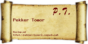 Pekker Tomor névjegykártya